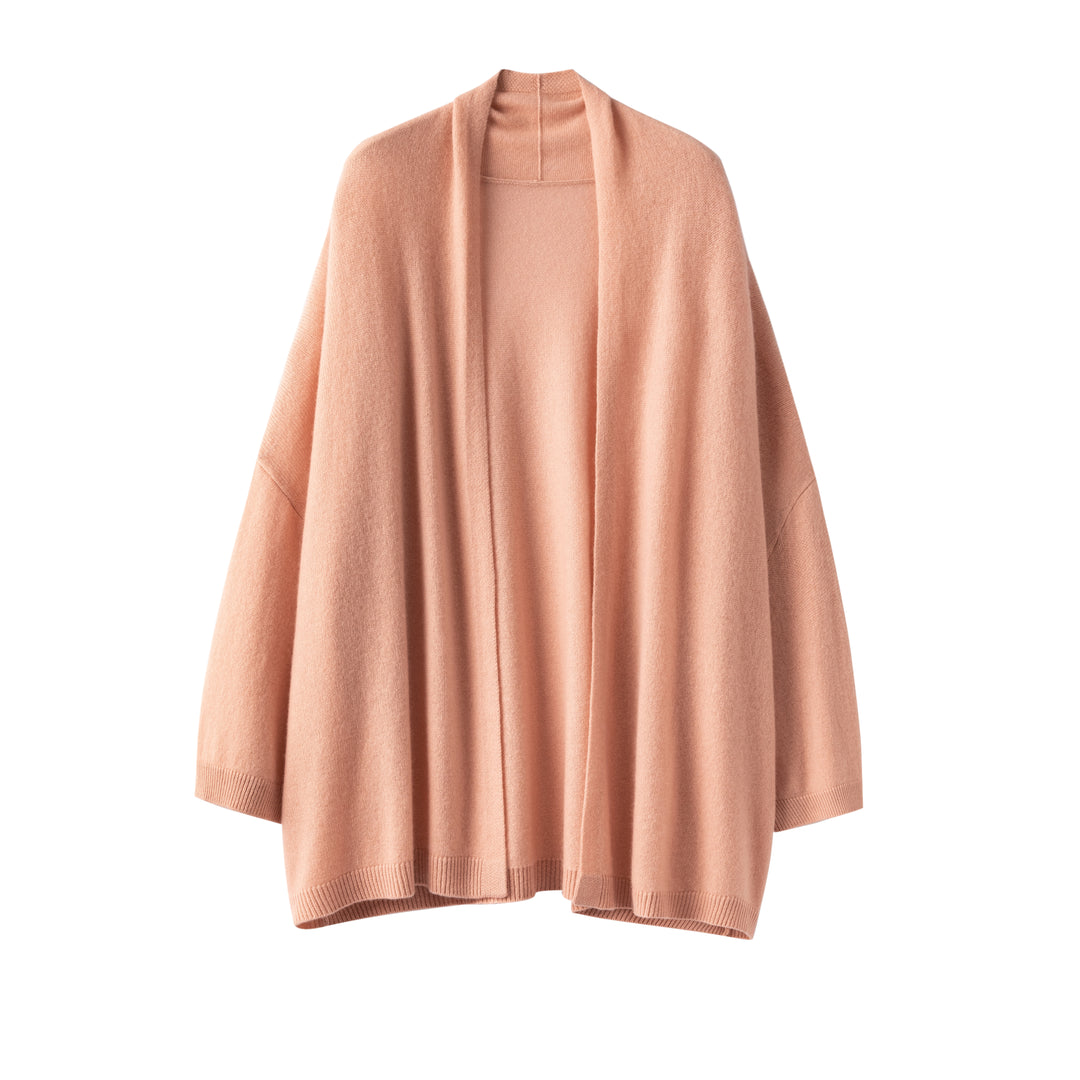 Superfine Cashmere Cocoon Cardigan - Oversized Open Front Wrap