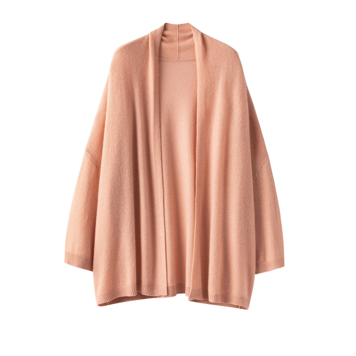 Superfine Cashmere Cocoon Cardigan - Oversized Open Front Wrap