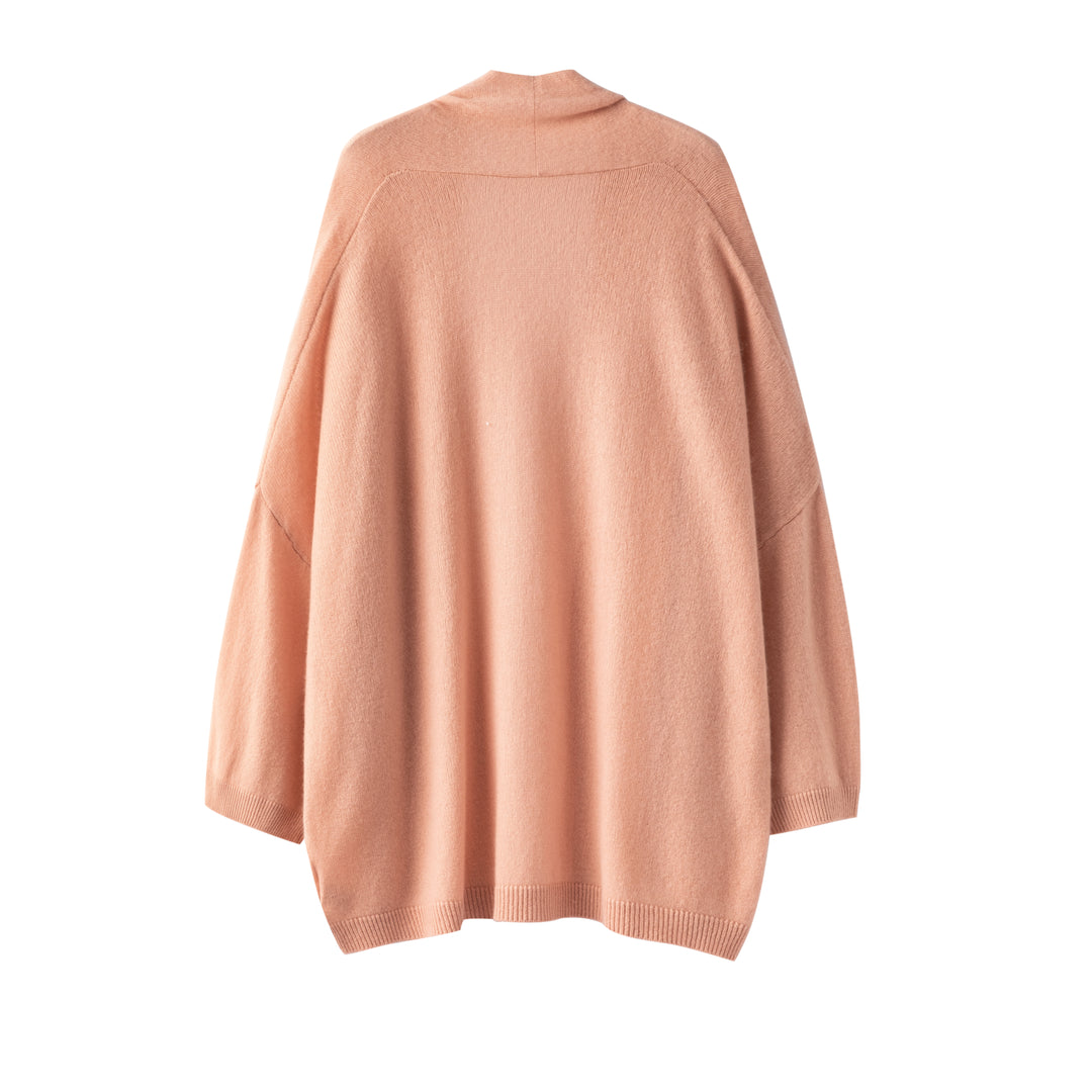 Superfine Cashmere Cocoon Cardigan - Oversized Open Front Wrap