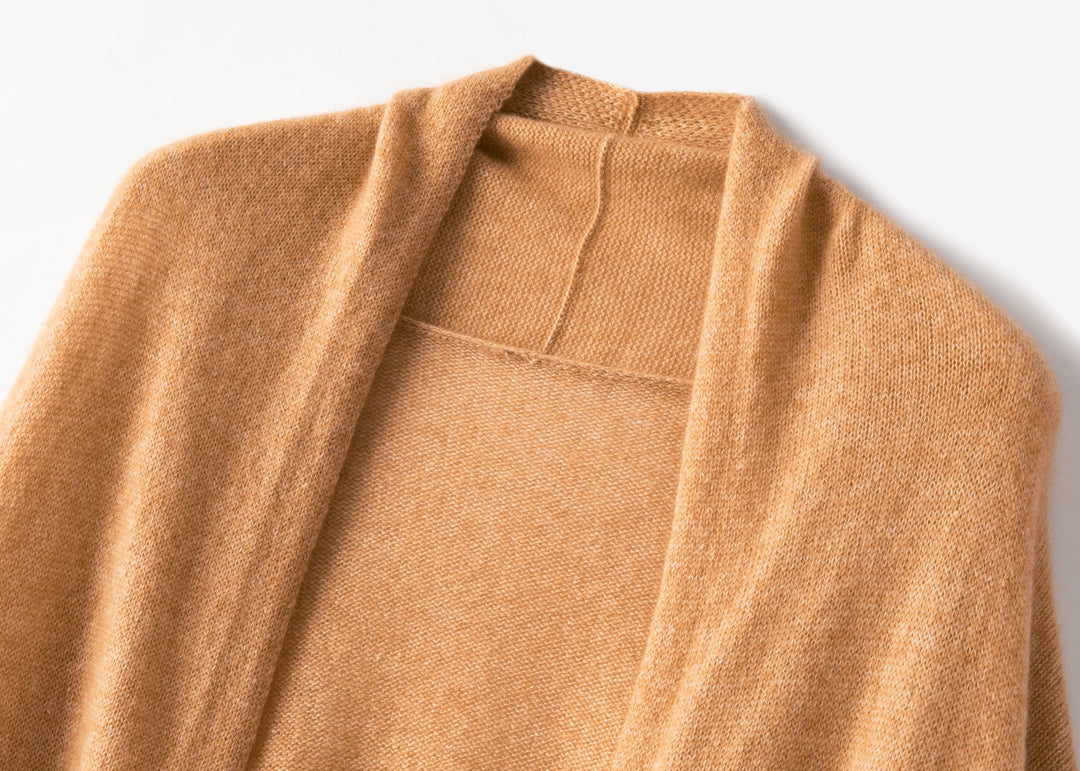 Superfine Cashmere Cocoon Cardigan - Oversized Open Front Wrap