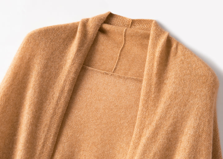Superfine Cashmere Cocoon Cardigan - Oversized Open Front Wrap