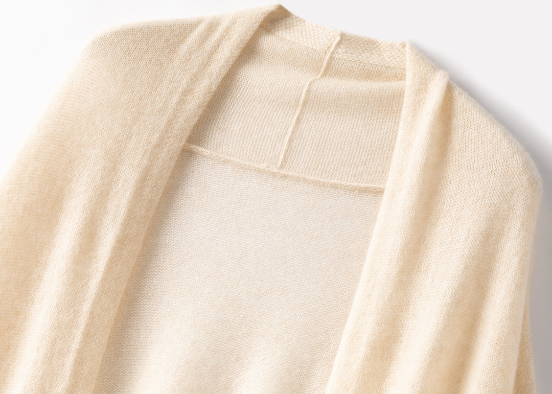 Superfine Cashmere Cocoon Cardigan - Oversized Open Front Wrap
