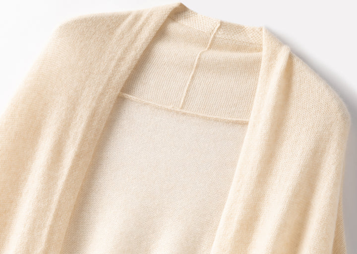 Superfine Cashmere Cocoon Cardigan - Oversized Open Front Wrap